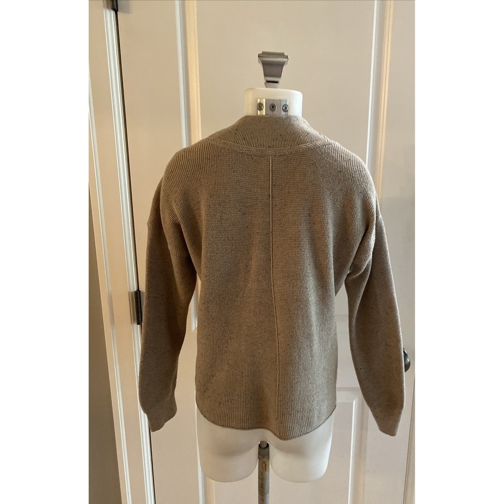 Daily Practice Anthropologie‎ Beige Confetti V-Neck Waffle Knit Sweater Size XS - Picture 3 of 9